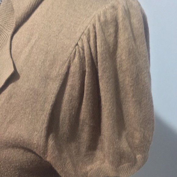 Banana Rep CapSleeve Brown Shortsleeve Cardigan - Picture 2 of 7